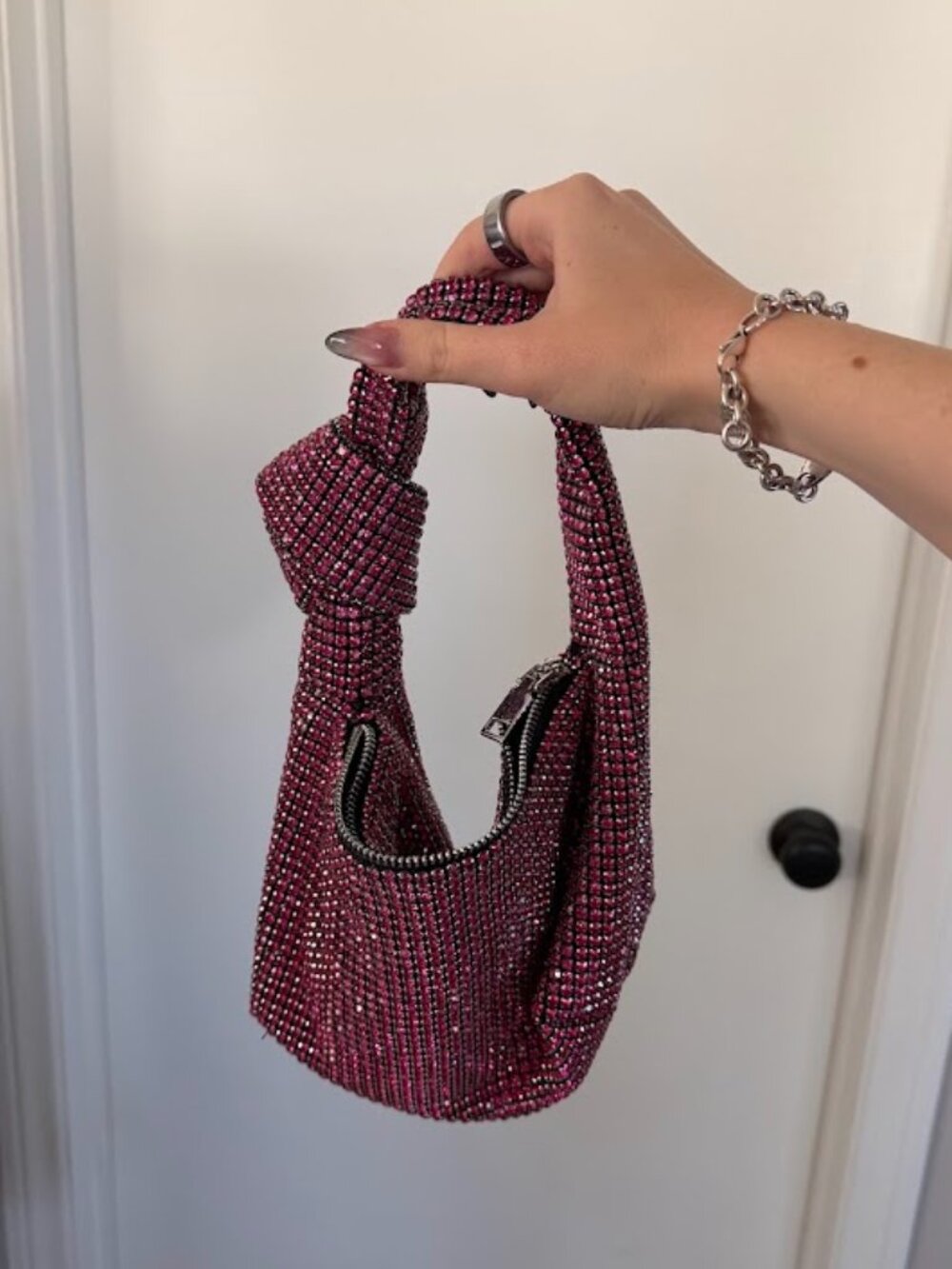 Y2K Pink Rhinestone Handbag - Picture 3 of 5